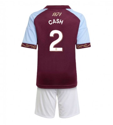 Aston Villa Matty Cash #2 Replika Babytøj Hjemmebanesæt Børn 2025-26 Kortærmet (+ Korte bukser)